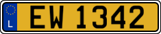 License plate of Luxembourg, 2003 year system