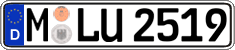 German license plate, Regular plates
