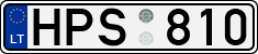 License plate of Lithuania, Cars