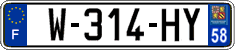 French license plate, SIV (garage)