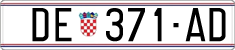 License plate of Croatia, Regular plates