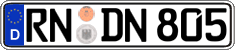German license plate, Regular plates