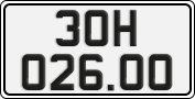 License plate of Vietnam, Cars