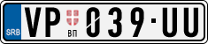 License plate of Serbia, Cars
