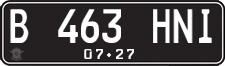 License plate of Indonesia, Regular plates