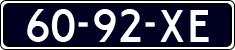 License plate of the Netherlands, Cars