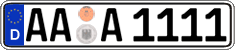 German license plate, Regular plates
