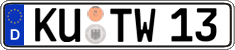 German license plate, Regular plates