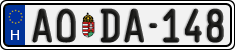 license plates of Hungary, Regular plates (2022)
