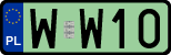 License plates of Poland, Electric vehicles