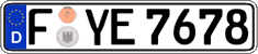 German license plate, Regular plates
