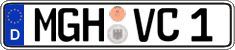 German license plate, Regular plates