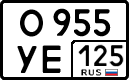 License plate Russia, Cars