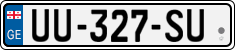 License plate of Georgia, Cars (2014)