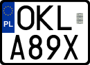 License plates of Poland, Special vehicles and motorcycles