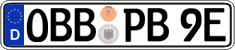 German license plate, Electric vehicles
