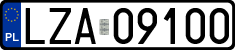 License plates of Poland, Regular car plates