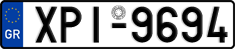 License plate of Greece, Cars