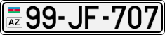 License plate of Azerbaijan, Cars