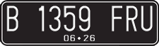 License plate of Indonesia, Regular plates