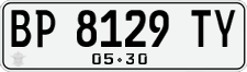 License plate of Indonesia, Regular plates