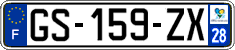 French license plate, SIV (ordinary)