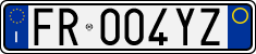 License plate of Italy, Cars (1994 year series)