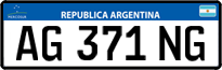 License plate of Argentina, Cars (Mercosur, AB 123 CD)