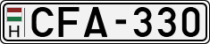 license plates of Hungary, Cars (1990)