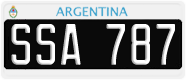 License plate of Argentina, Cars (1995, ABC 123)