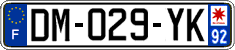 French license plate, SIV (ordinary)