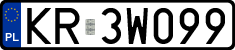 License plates of Poland, Regular car plates