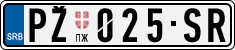 License plate of Serbia, Cars