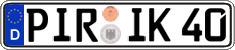 German license plate, Regular plates