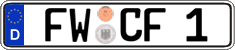German license plate, Regular plates