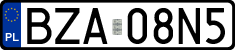 License plates of Poland, Regular car plates