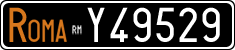 License plate of Italy, Cars (1927 year series)