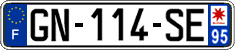 French license plate, SIV (ordinary)