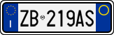 License plate of Italy, Cars (1994 year series)