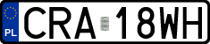 License plates of Poland, Regular car plates
