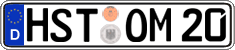 German license plate, Regular plates