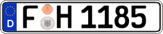 German license plate, Regular plates