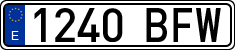 License plates of Spain, Ordinary (2000)