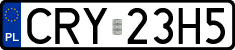 License plates of Poland, Regular car plates