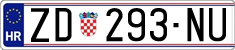 License plate of Croatia, Regular plates