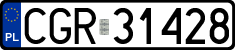 License plates of Poland, Regular car plates