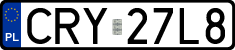 License plates of Poland, Regular car plates