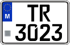 License plate of Malta, Trailers (TR 123(4))