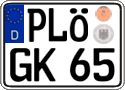 German license plate, Regular plates