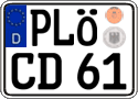 German license plate, Regular plates